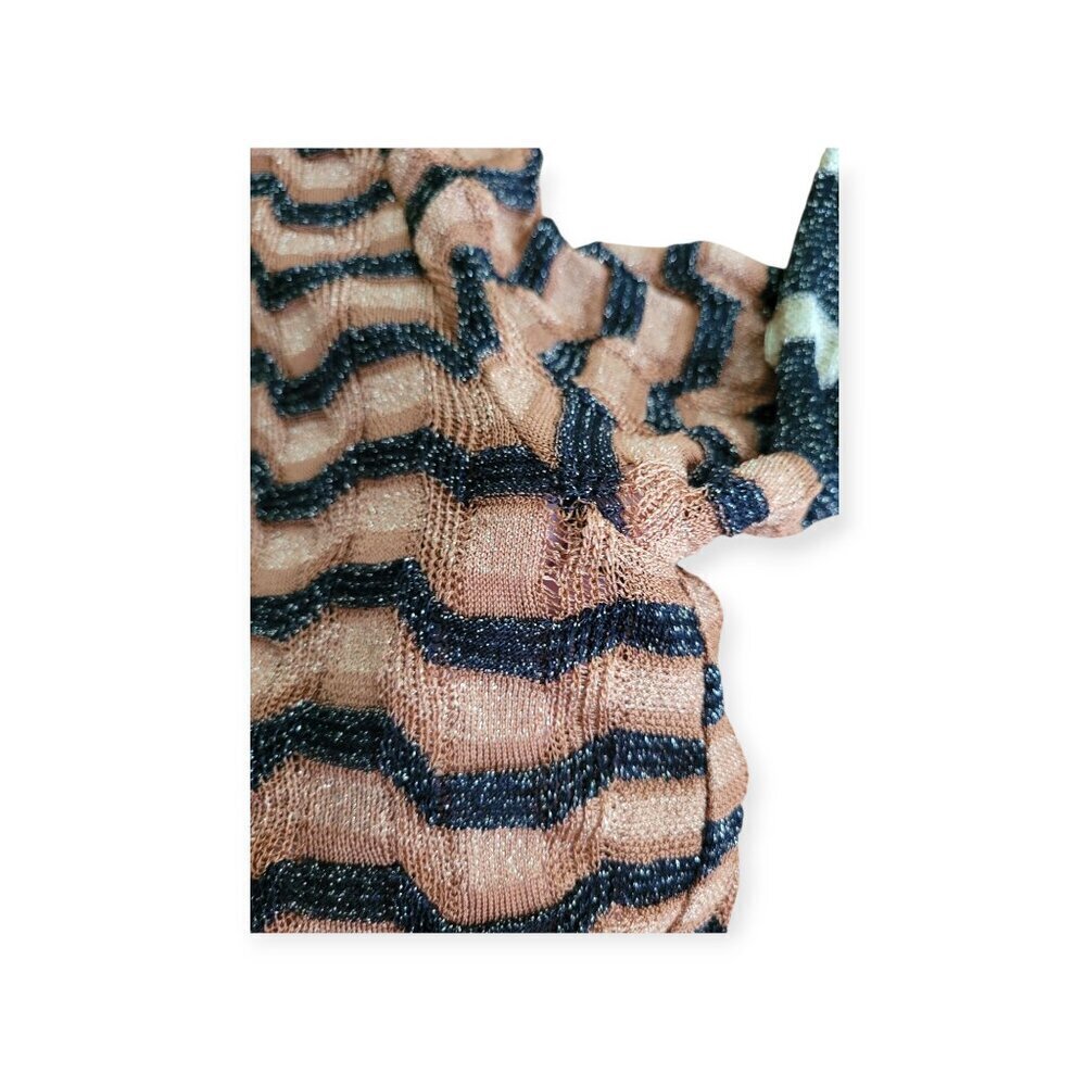 M Missoni Multicolor Lurex Knit Top Womens Medium/Large Italian Designer Glam - Picture 9 of 13